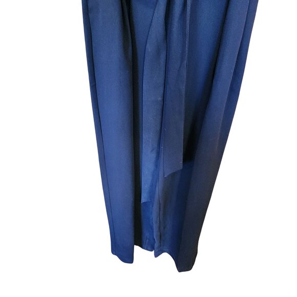 Ann Taylor Split Neck Sleeveless Tie Waist Jumpsuit Womens Size 4 Petite - Picture 4 of 10